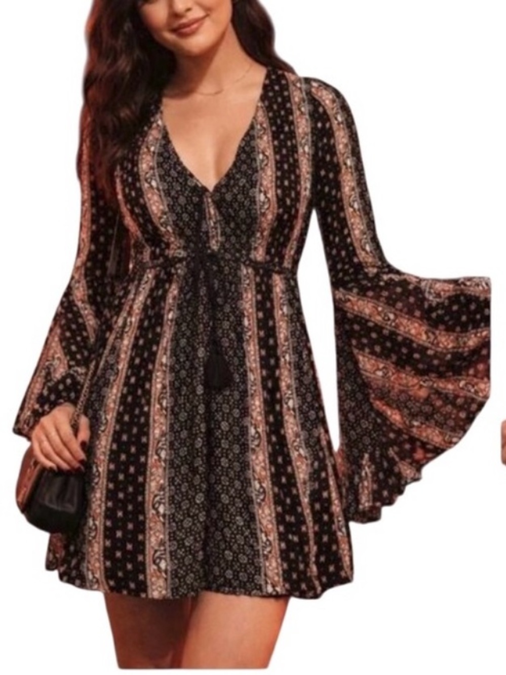 Abercrombie & Fitch Boho Whimsigoth Mini Dress Womens Small Dark Fairy Witchy